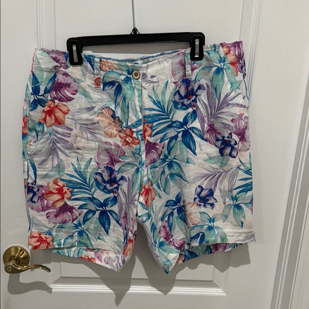 Tommy Bahama Floral Print Linen Shorts
